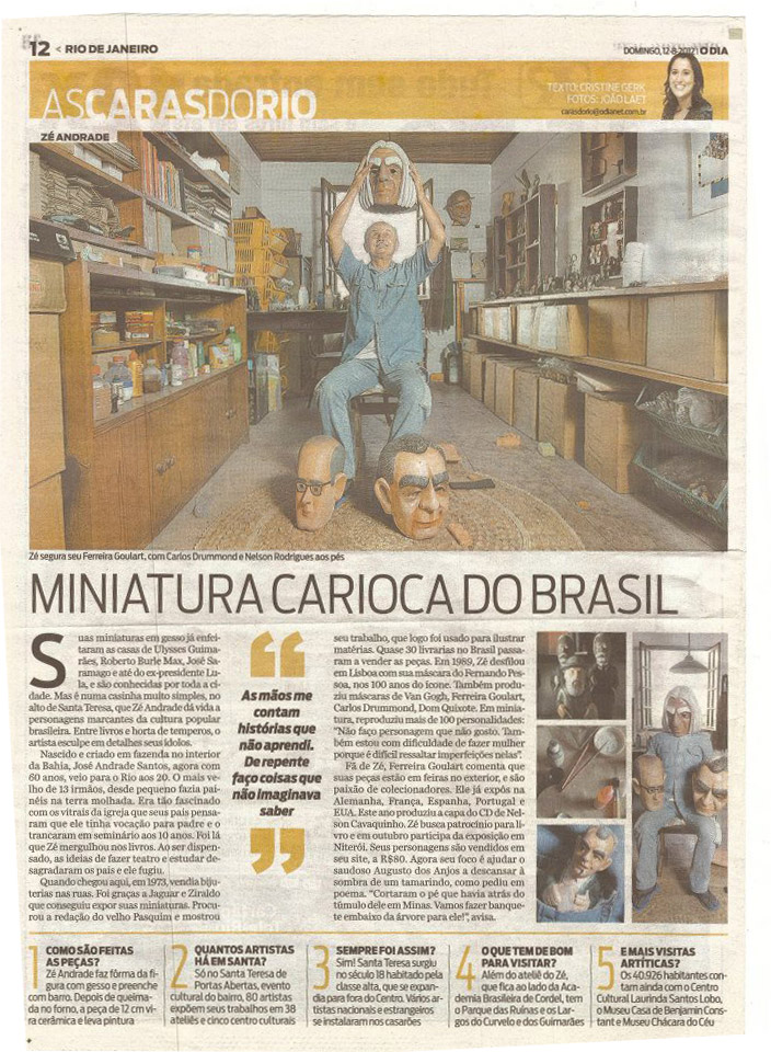 Matéria publicada no Jornal O Dia (2012)